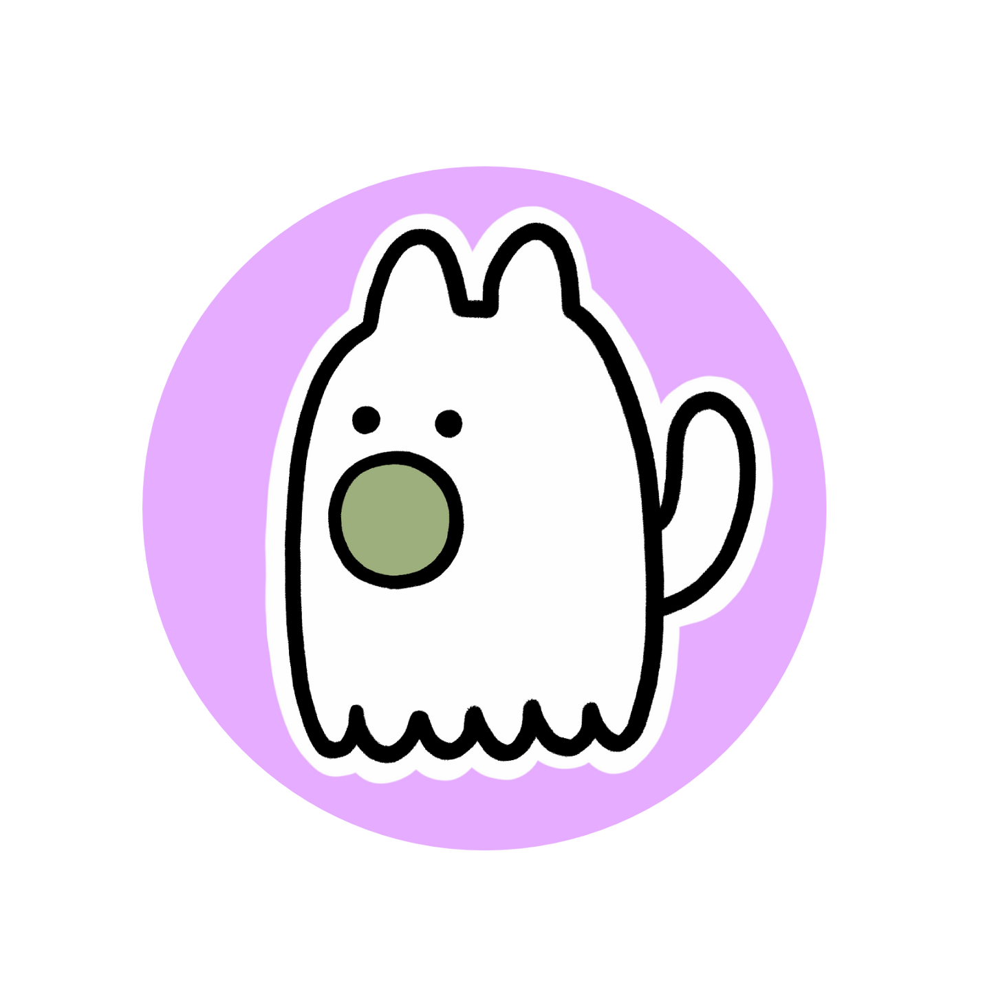 Ghostino Sticker | Glow in the Dark Sticker