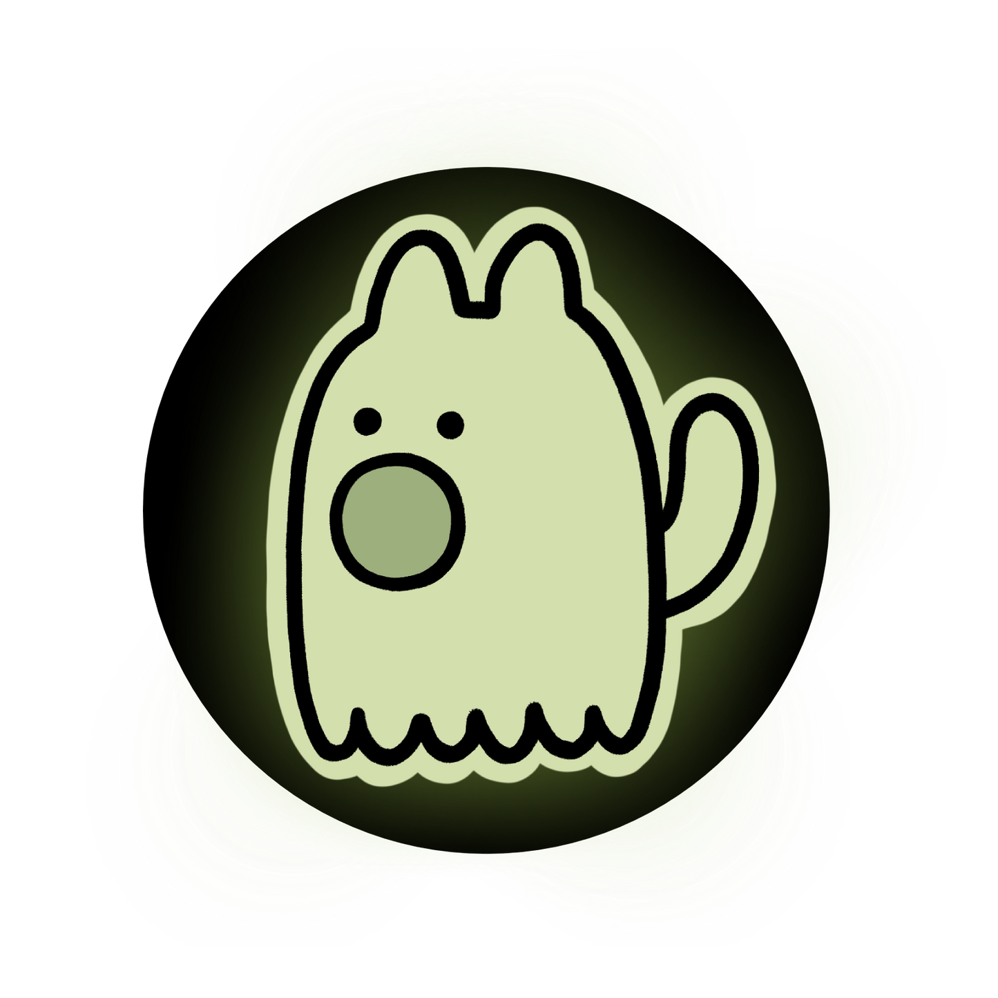 Ghostino Sticker | Glow in the Dark Sticker