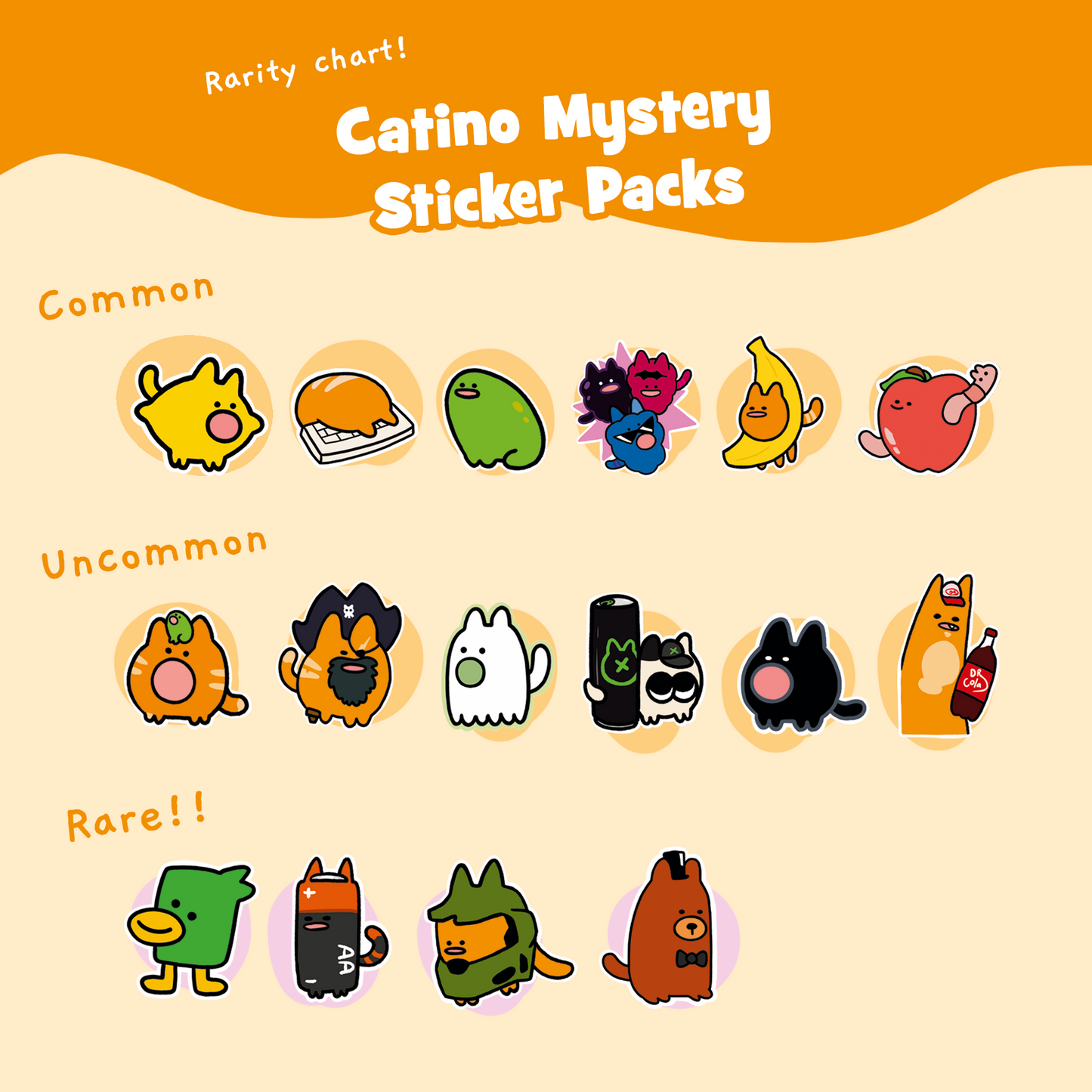 Catino MYSTERY Sticker Pack!