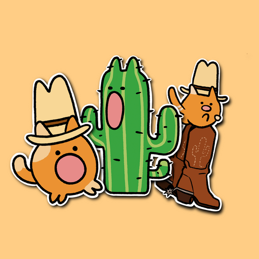 Cowboy Catinos Sticker Pack! | 3 Inch Vinyl Stickers